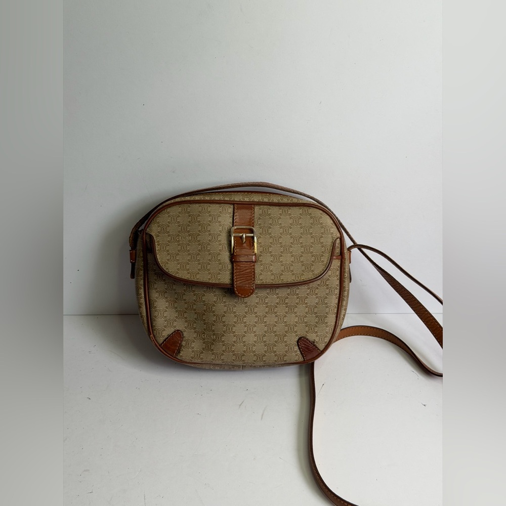 Vintage Celine Tan Brown Crossbody Bag